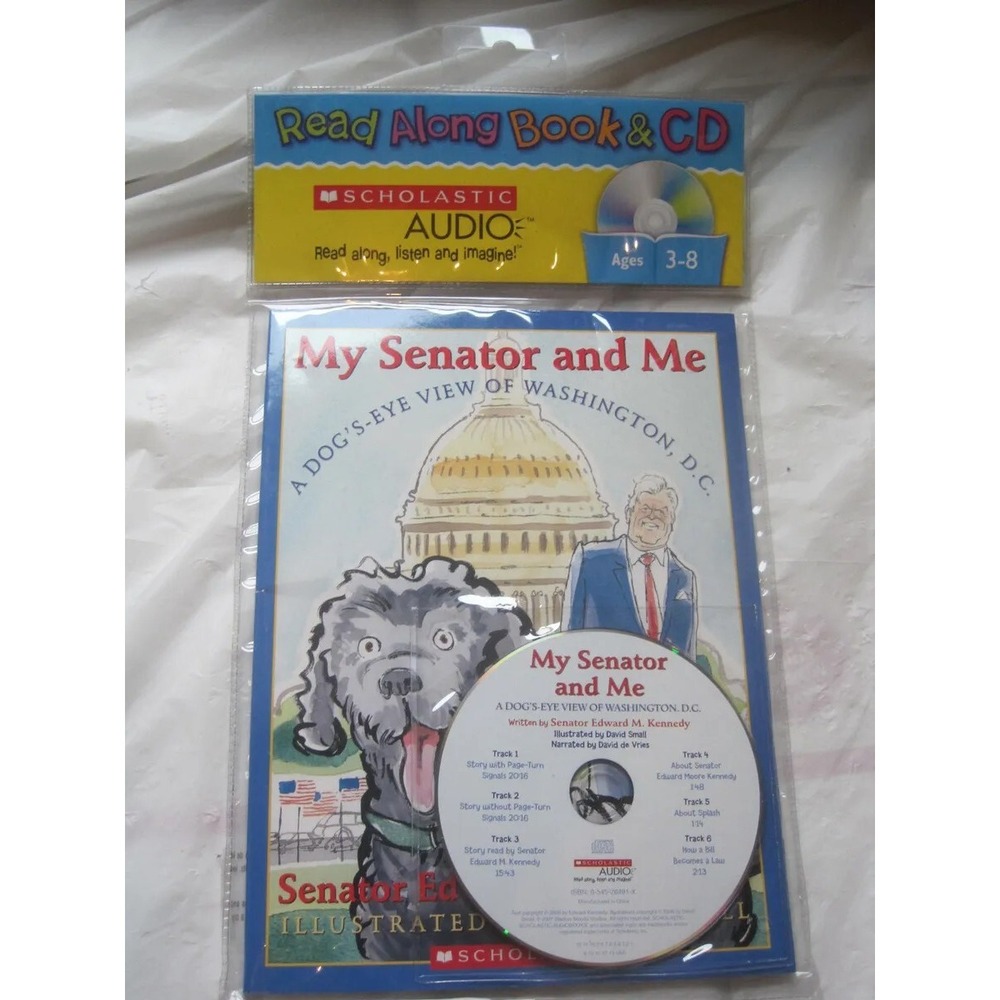 My Senator and Me by Senator Ed‎ Kennedy~Dog's Eye Washington~Book & CD~NEW